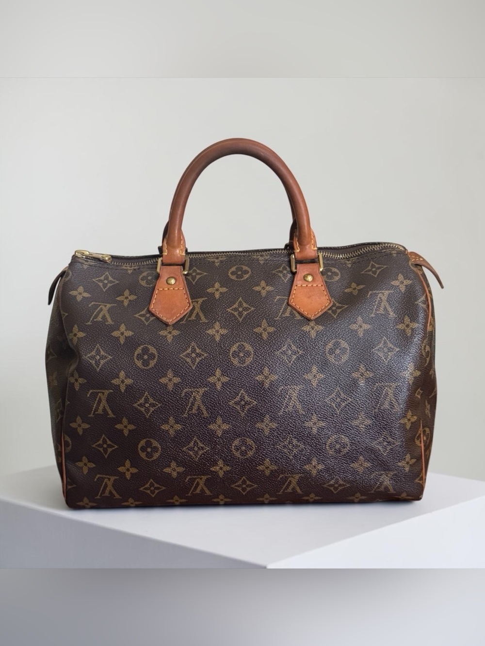 Authenticated Louis Vuitton Speedy 30 Vintage Monogram Bag! EUC! COA!